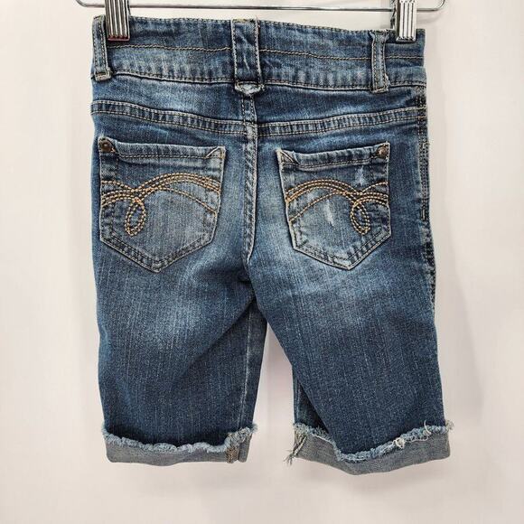 Arizona Jean Company Blue Bermuda Adjustable Shorts Child Slim Size 8 - Picture 2 of 6